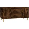 Image de Vidaxl Meuble Tv ChÃªne FumÃ© 102x44,5x50 Cm Bois D'ingÃ©nierie