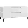 Image de vidaXL Meuble TV Blanc brillant 102x44,5x50 cm Bois d'ingÃ©nierie