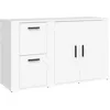 Image de vidaXL Buffet Blanc 100x33x59,5 cm Bois d'ingÃ©nierie
