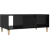 Image de vidaXL Table basse Noir 90x50x36,5 cm Bois d'ingÃ©nierie