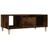 Image de Vidaxl Table Basse ChÃªne FumÃ© 90x50x36,5 Cm Bois D'ingÃ©nierie