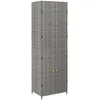 Image de vidaXL Armoire de rangement jardin Gris 59x40x180 cm RÃ©sine tressÃ©e