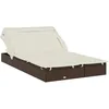 Image de Vidaxl Transat 2 Places Avec Toit Pliable Marron 213x118x97 Cm