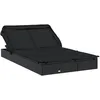 Image de Vidaxl Transat 2 Places Avec Toit Pliable Noir 213x118x97 Cm