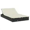 Image de Transats VidaXL  Transat 2 places  avec toit rond noir 211x112x140 cm P31600663
