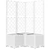 Image de Vidaxl JardiniÃ¨re Avec Treillis Blanc 80x80x136 Cm Pp