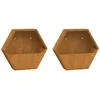 Image de Vidaxl JardiniÃ¨res Murales 2 Pcs Gris Acier Corten 46x10x40 Cm