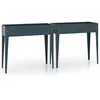 Image de Vidaxl JardiniÃ¨res 2 Pcs Gris Acier GalvanisÃ©