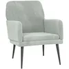 Image de vidaXL Fauteuil Gris clair 62x79x79 cm Velours