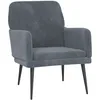 Image de vidaXL Fauteuil Gris foncÃ© 62x79x79 cm Velours