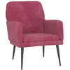 Image de vidaXL Fauteuil Rouge bordeaux 62x79x79 cm Velours