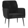 Image de vidaXL Fauteuil Noir 62x79x79 cm Velours