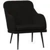 Image de vidaXL Fauteuil Noir 63x76x80 cm Velours