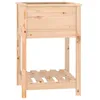 Image de Vidaxl JardiniÃ¨re Avec ÃtagÃ¨re 54x54x81 Cm Bois Massif De Pin