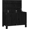Image de Vidaxl BoÃ®te De Rangement De Jardin Noir 76x42,5x54 Cm Bois Massif Pin