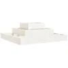 Image de Vidaxl JardiniÃ¨re Blanc 80x80x27 Cm Bois Massif De Pin