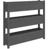 Image de Vidaxl JardiniÃ¨re Gris 112x25x104,5 Cm Bois Massif De Pin