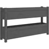 Image de Vidaxl JardiniÃ¨re Gris 112x25x66 Cm Bois Massif De Pin
