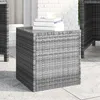 Image de vidaXL Table d'appoint gris 40x37x40,5 cm rÃ©sine tressÃ©e