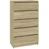 Image de vidaXL Commode ChÃªne sonoma 60x36x103 cm Bois d'ingÃ©nierie