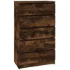 Image de Commode ChÃªne FumÃ© 60x36x103 Cm Bois D'ingÃ©nierie Vidaxl Vidaxl