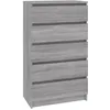 Image de Commode Sonoma gris 60x36x103 cm Bois d'ingÃ©nierie vidaXL vidaXL