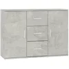 Image de vidaXL Buffet Gris bÃ©ton 91x29,5x65 cm Bois d'ingÃ©nierie