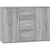 Image de vidaXL Buffet Sonoma gris 91x29,5x65 cm Bois d'ingÃ©nierie