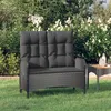 Image de Vidaxl Banc De Jardin Inclinable Avec Coussins 107 Cm Poly Rotin Noir