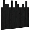 Image de vidaXL TÃªte de lit murale Noir 95,5x3x80 cm Bois massif de pin