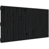 Image de vidaXL TÃªte de lit murale Noir 127,5x3x60 cm Bois massif de pin