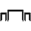 Image de vidaXL Tables gigognes 3 pcs Noir Bois de pin massif