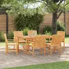 Image de Vidaxl Ensemble De Salle Ã Manger De Jardin En Bois Massif D'acacia De 6 PiÃ¨ces