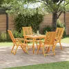 Image de Vidaxl Chaises De Jardin Inclinables 4 Pcs Bois Massif Acacia