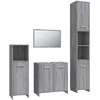 Image de vidaXL Ensemble de meubles de salle de bain 4 pcs Sonoma gris