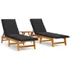 Image de Salon De Jardin 3 Pcs RÃ©sine TressÃ©e Et Bois Massif D'acacia