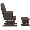 Image de Chaises VidaXL  Chaise berçante  avec repose-pied Marron Tissu P31600489
