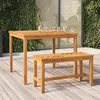 Image de Vidaxl Table Ã Manger De Jardin 90x90x74 Cm Bois D'acacia Solide