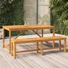 Image de Vidaxl Table Ã Manger De Jardin 150x90x74 Cm Bois D'acacia Solide