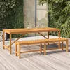 Image de Vidaxl Table Ã Manger De Jardin 200x90x74 Cm Bois D'acacia Solide