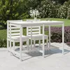 Image de Vidaxl Table De Jardin Blanc 159,5x82,5x110 Cm Bois Massif De Pin