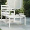 Image de Vidaxl Table De Jardin Blanc 82,5x50,5x45 Cm Bois Massif De Pin