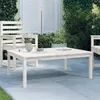 Image de Vidaxl Table De Jardin Blanc 121x82,5x45 Cm Bois Massif De Pin
