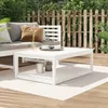 Image de Vidaxl Table De Jardin Blanc 121x82,5x45 Cm Bois Massif De Pin
