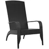Image de Vidaxl Chaise De Jardin Adirondack Noir RÃ©sine TressÃ©e