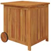 Image de Vidaxl BoÃ®te De Rangement De Jardin Avec Roues 60x50x58 Cm Bois Acacia