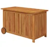 Image de Vidaxl BoÃ®te De Rangement De Jardin Avec Roues 90x50x58 Cm Bois Acacia