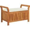 Image de Vidaxl Banc De Rangement De Jardin Avec Coussin 91 Cm Bois D'acacia