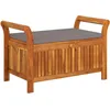 Image de Vidaxl Banc De Rangement De Jardin Avec Coussin 91 Cm Bois D'acacia