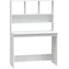 Image de vidaXL Bureau avec Ã©tagÃ¨res Blanc 102x45x148 cm Bois d'ingÃ©nierie